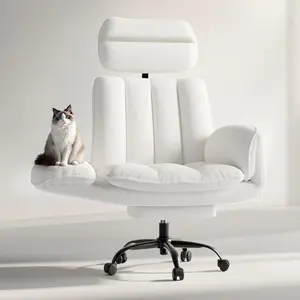【New Arrival】Homrelexa Office Chair Criss Cross, Pet-Friendly with 180° Flip-Up Armrests, Cloud Comfort Dual-Layer Memory Foam, 30.3in Wide Seat, 400lbs Capacity Ergonomic Desk Chair for Home/Office/Gaming