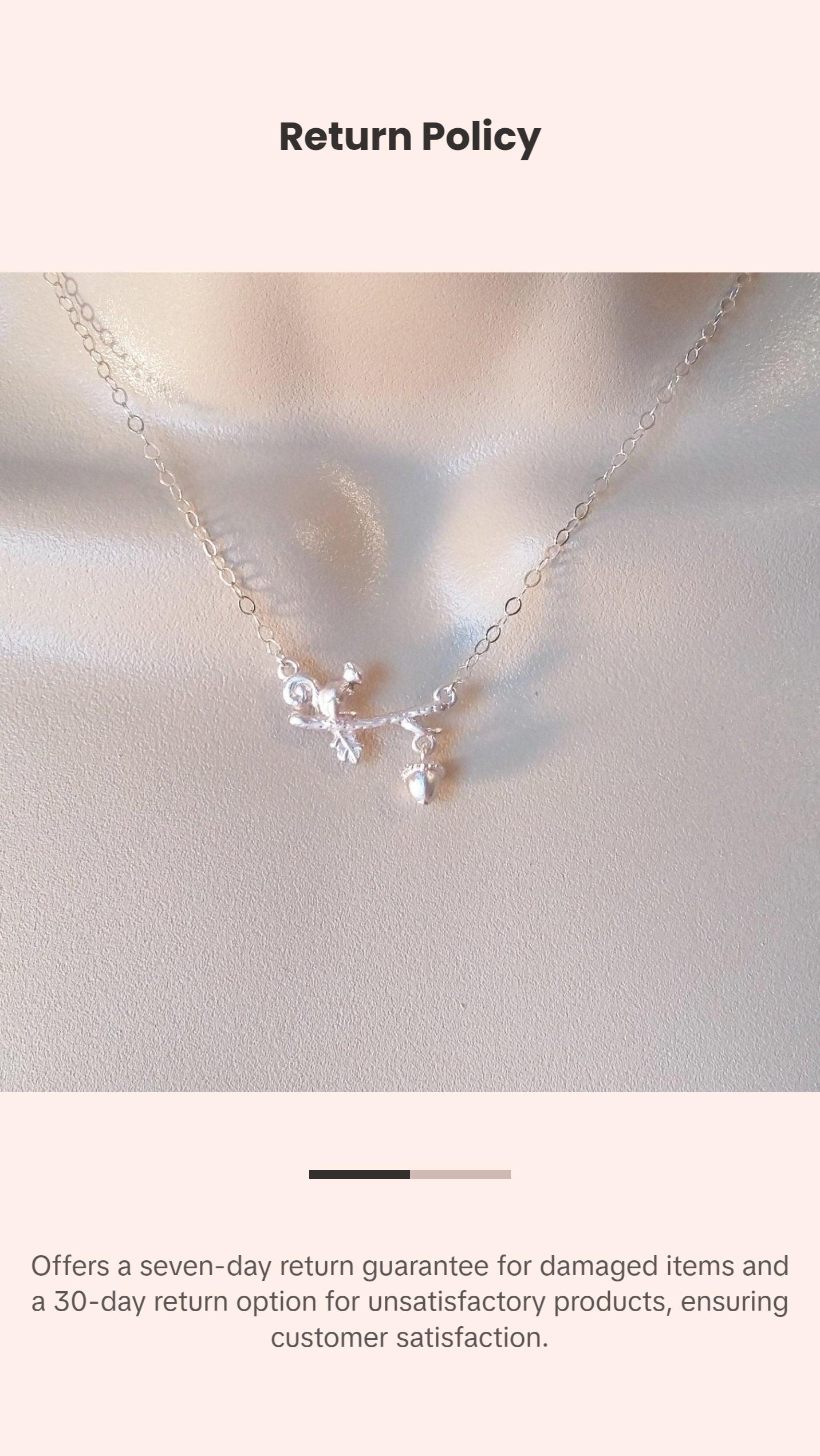 Silver Squirrel Necklace - Squirrel Chasing Acorn Necklace - Bridal Gifts - Fall Jewelry - Wildlife - Christmas Gift - Mothers Day Gift