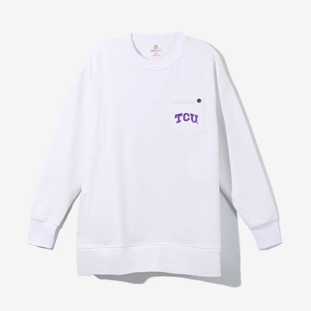TCU Horned Frogs Crewneck Sweatshirt | White