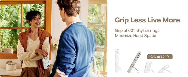 TORRAS Ostand Q3 Silicone for iPhone 17 Pro Max Case, Fit for MagSafe, 360 Spin Stand, Soft Liquid Silicone Cozy Grip, Camera Control, Protective Case