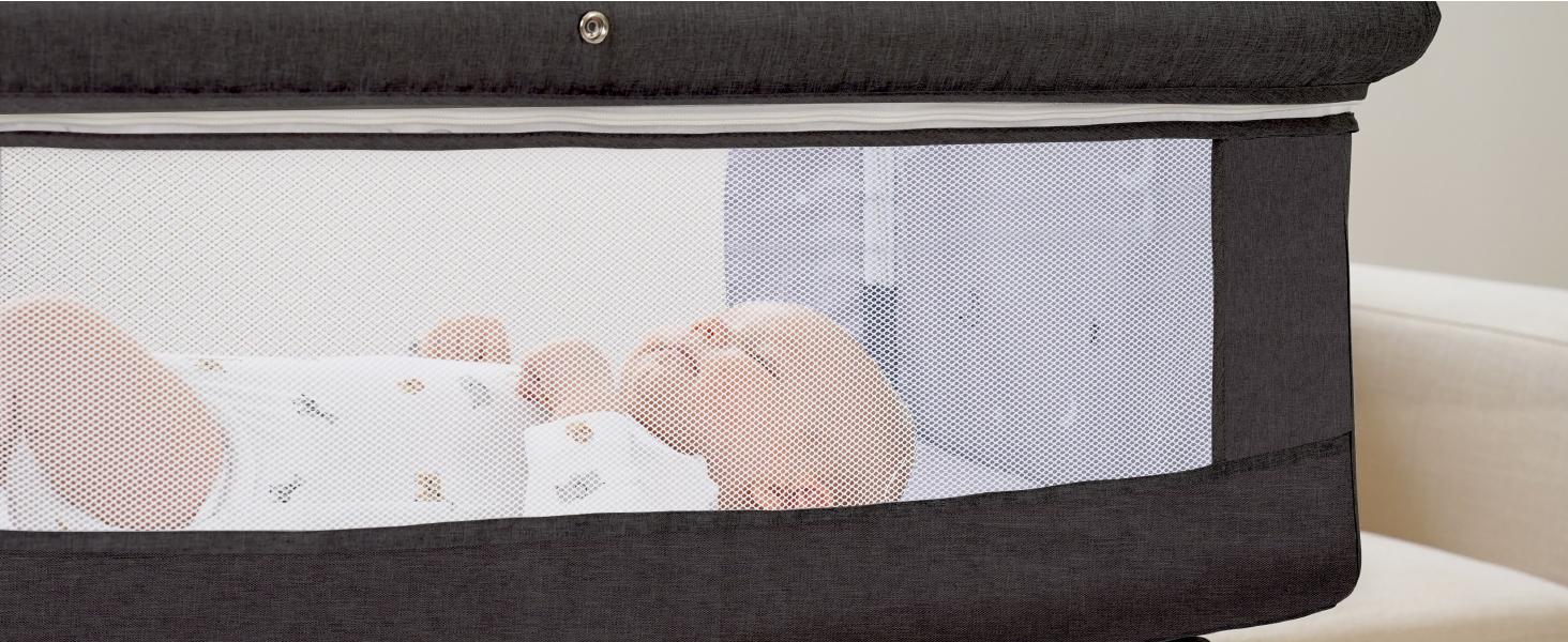 Baby Bassinet, Baby Basinet Bedside Sleeper, Easy to Fold Portable Crib Side Bassinet new Style Girl/boy bassinets
