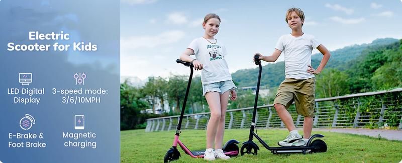 【Christmas Gifts】Electric Scooter for Kids, 10 MPH Top Speed,15 Miles Range, 2 Speed Modes, Disc Brakes, UL Lithium Battery, Aluminum Alloy Frame,5-Inch Flash Wheels Foldable Electric Scooter forAges 6-14 Convenience Safety 【Christmas Gifts】Electric Scooter for Kids, 10 MPH Top Speed,15 Miles Range, 2 Speed Modes, Disc Brakes, UL Lithium Battery, Aluminum Alloy Frame,5-Inch Flash Wheels Foldable Electric Scooter forAges 6-14 Convenience Safety