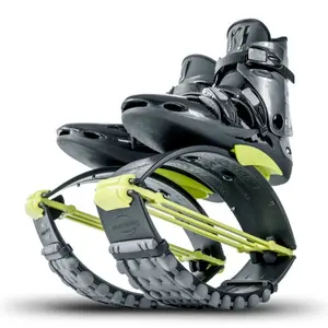 Kangoo Jumps through JumpBoots fit boots for rebounding exercise: Black Yellow XR3 Rebound Boots