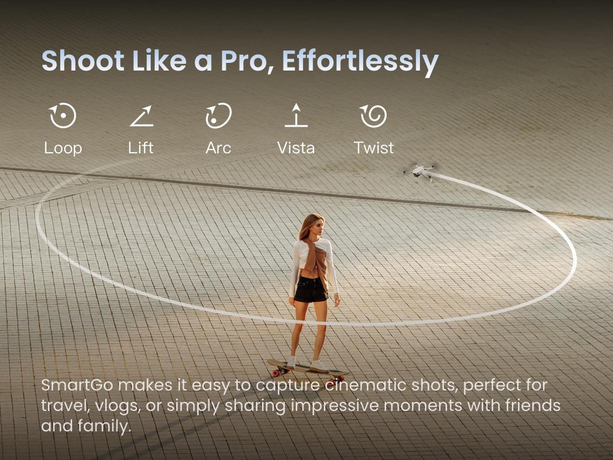 Skyrover S1 Mini Drone with Camera 4K/60fps Video, 3-Axis Gimbal Stabilization, 39,000ft Video Transmission, 120-Min Flight Time, Under 249g, Auto Tracking, Return to Home, S1-2