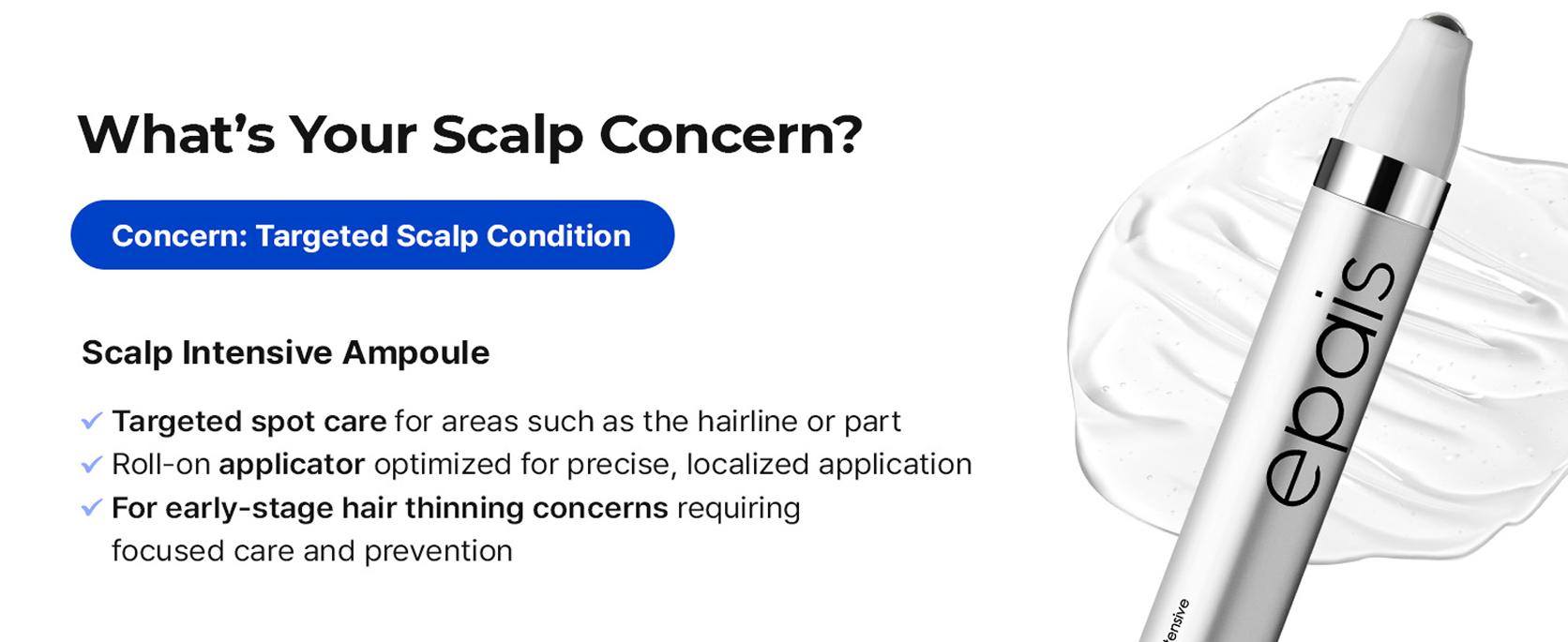 EPAIS Scalp Boosting Ampoule Jumbo Size 5.07 fl oz with Comb Brush Applicator for Reduced Hair Loss & Shedding Daily Haircare Enhances Growth