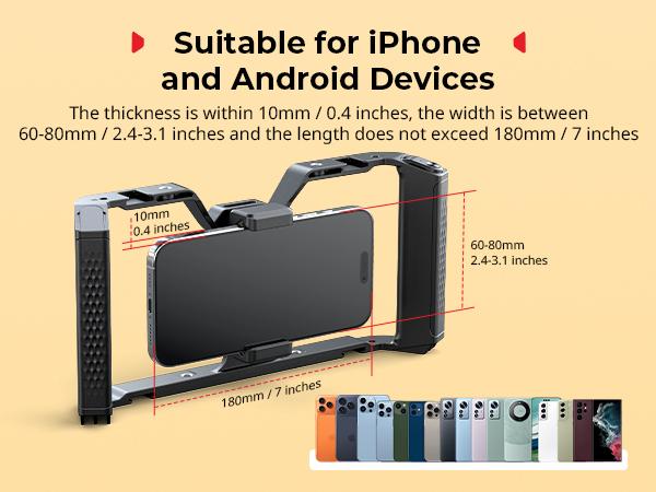 SmallRig IntegraGrip Wireless Control Universal Phone Cage, Ultra-Wide Dual handgrip Smartphone Video Rig with Cold Shoe Mount, Suitable for iPhone 17 16 & Android, for Videomaker Vlogging Content Creator Kit Camera Tripod 5355/5356 SmallRig IntegraGrip Wireless Control Universal Phone Cage, Ultra-Wide Dual handgrip Smartphone Video Rig with Cold Shoe Mount, Suitable for iPhone 17 16 & Android, for Videomaker Vlogging Content Creator Kit Camera Tripod 5355/5356