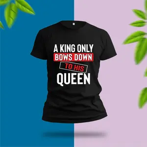 A King Only Bows Down To His Queen T-Shirt | Lion Crown Empire Back Print