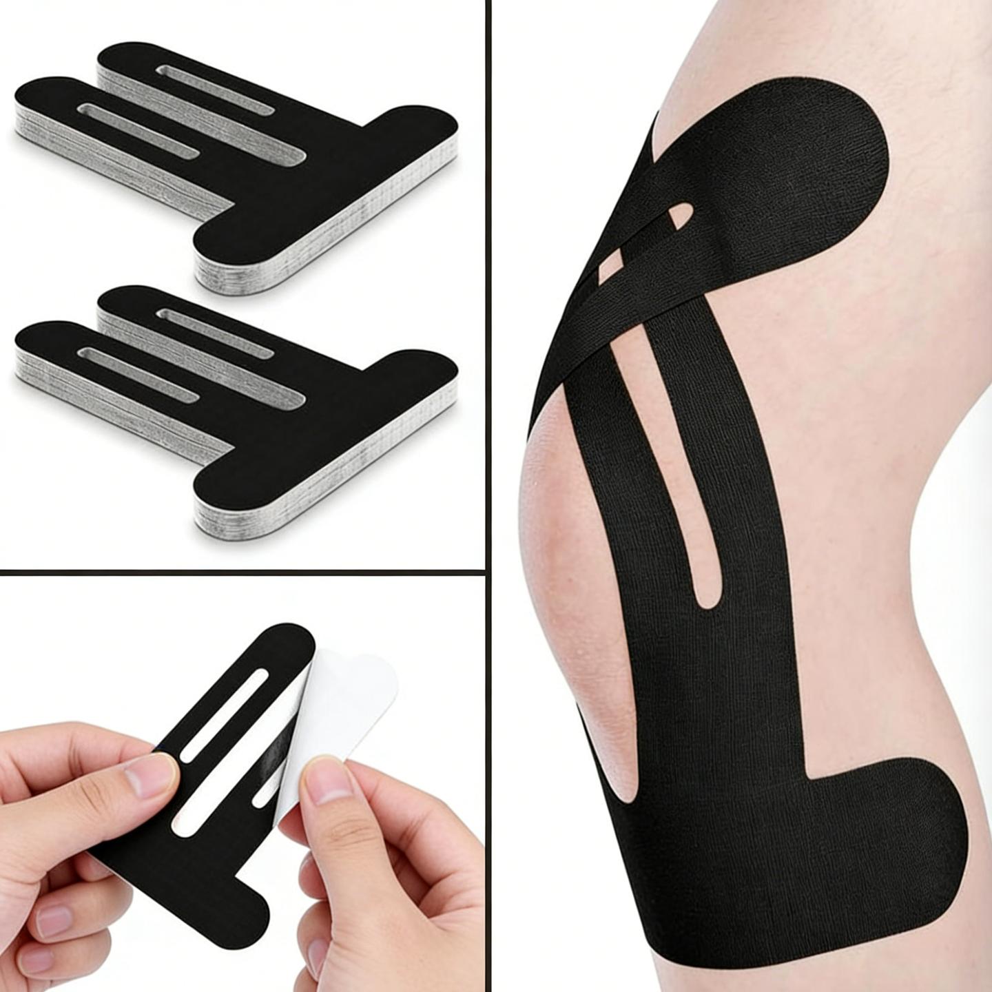 Pre-Cut Kinesiology Tape For Knees Athletic Tape For Knee Support, Stability, And Pain Relief Waterproof, High-Elasticity, Breathable, Hypoallergenic, And Latex-Free Available In Multiple Colors (Ideal For Training And Basketball) Pre-Cut Kinesiology Tape For Knees Athletic Tape For Knee Support, Stability, And Pain Relief Waterproof, High-Elasticity, Breathable, Hypoallergenic, And Latex-Free Available In Multiple Colors (Ideal For Training And Basketball)