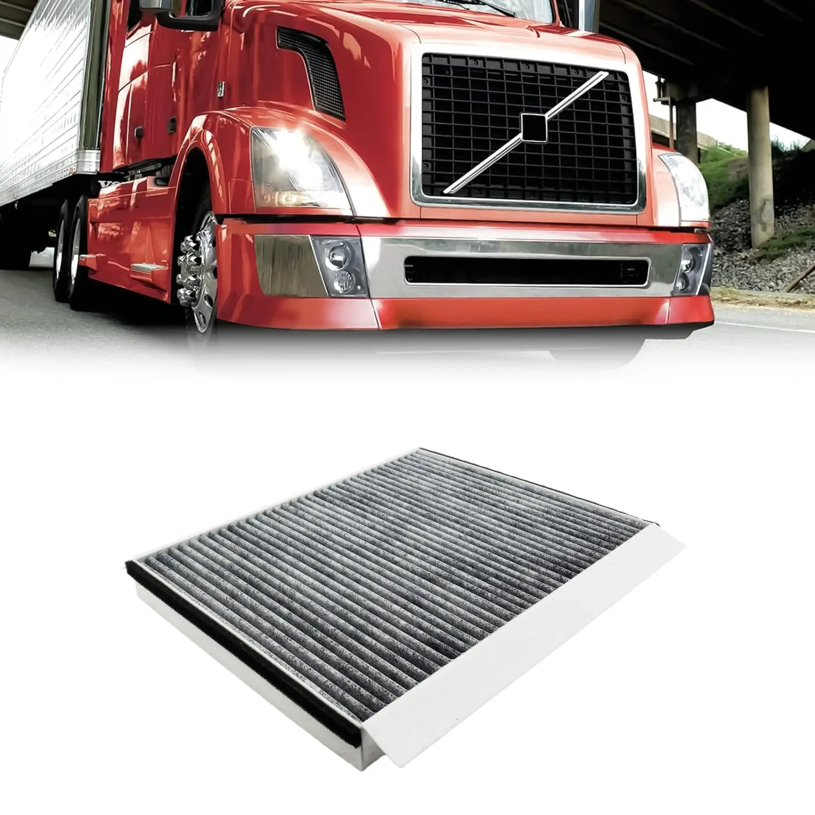 TORQUE Carbon Activated Cabin Air Filter PA4681 - Compatible with Volvo VNL 300,400,740,760,860 & VNR Models - Replacement for PA4681,CAF24000,49084,83084,9084,PA10187 (TR743-CF) - Yes,Manufacturer,No