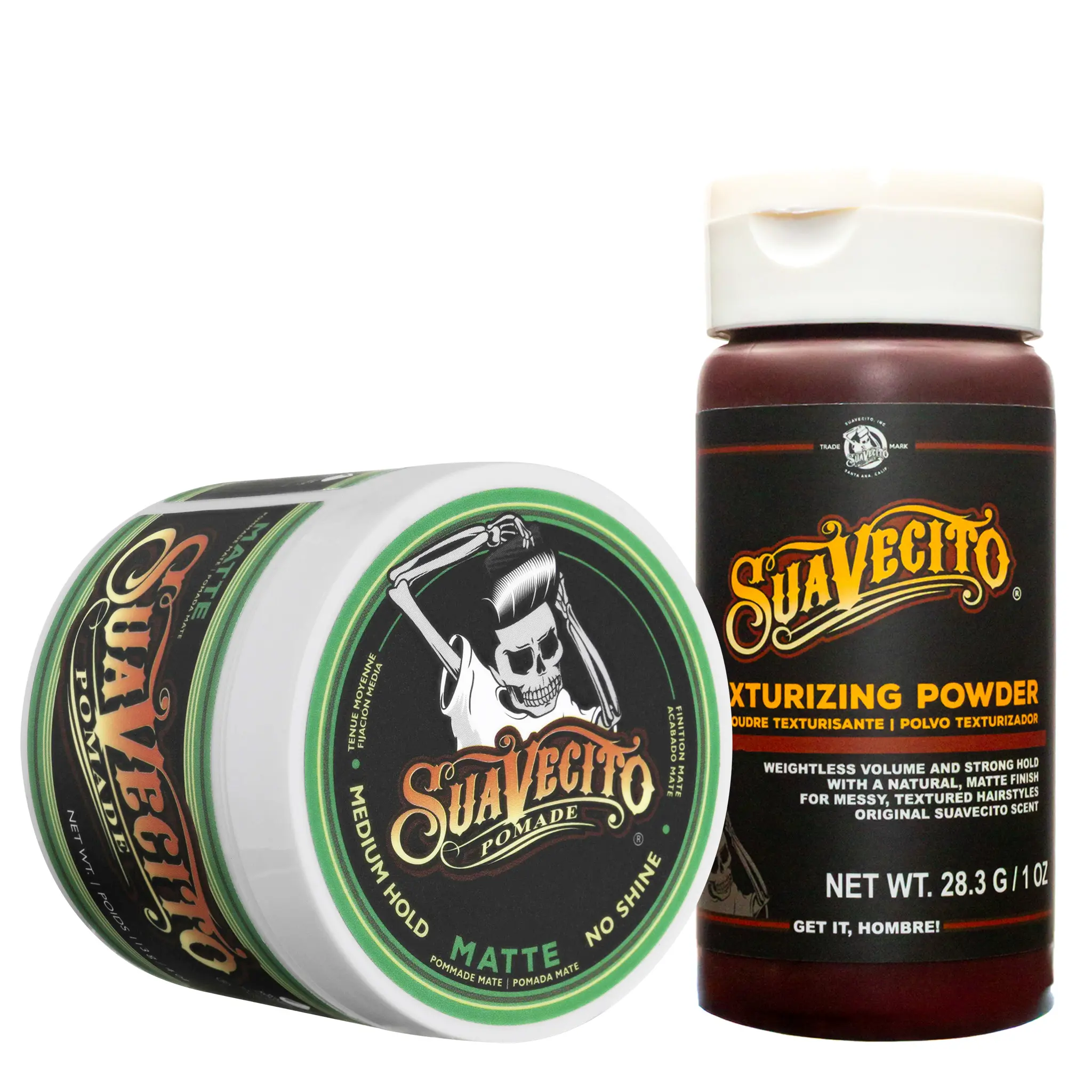 Hair Volume Duo | Matte Finish, Texture & All-Day Hold | Matte Pomade + Texturizing Powder