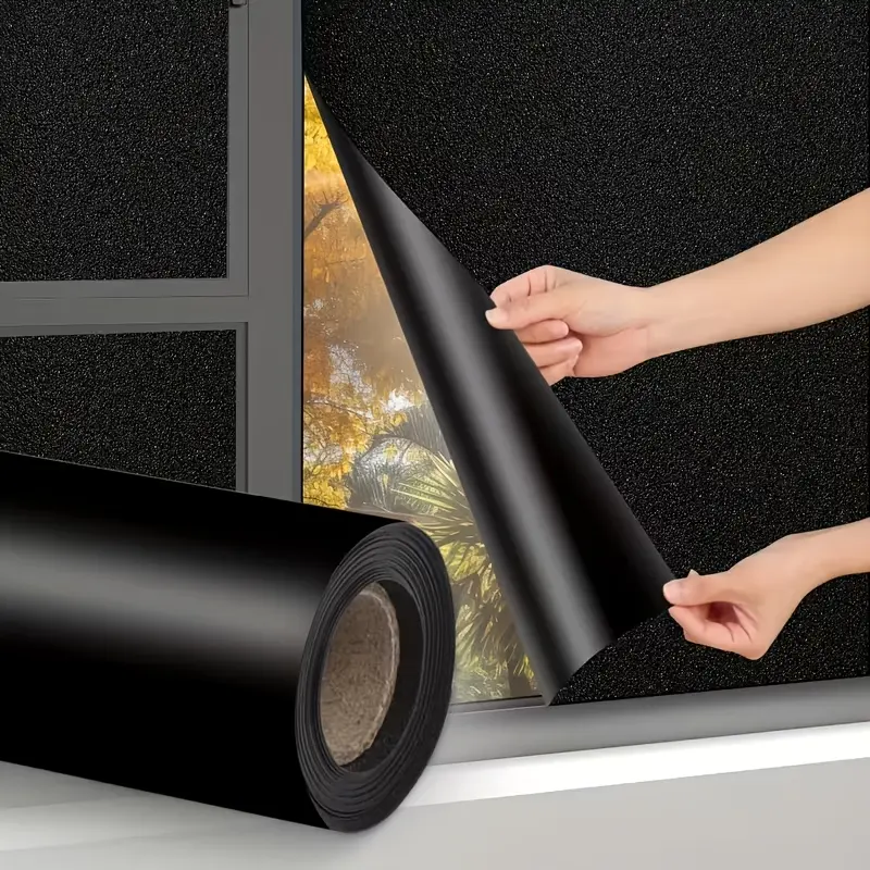1 Roll Privacy Window Film, Frosted Glass Film, Protection, Heat Insulation, Anti-Glare, Static Cling, Removable Adhesive, Opaque Window Decoration, Suitable for Day And Night Protection, for Home, Office, Bathroom Window Stickers, Window Privacy Films