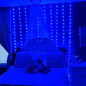 Brightown 16 brilliant colors and 3 colored lights - 250 LEDs 9.8 X 8.8 feet fairy light string, 7 modes flashing lights with remote control, background wall hanging drip lights for bedroom backyard Halloween Christmas decoration Lighting