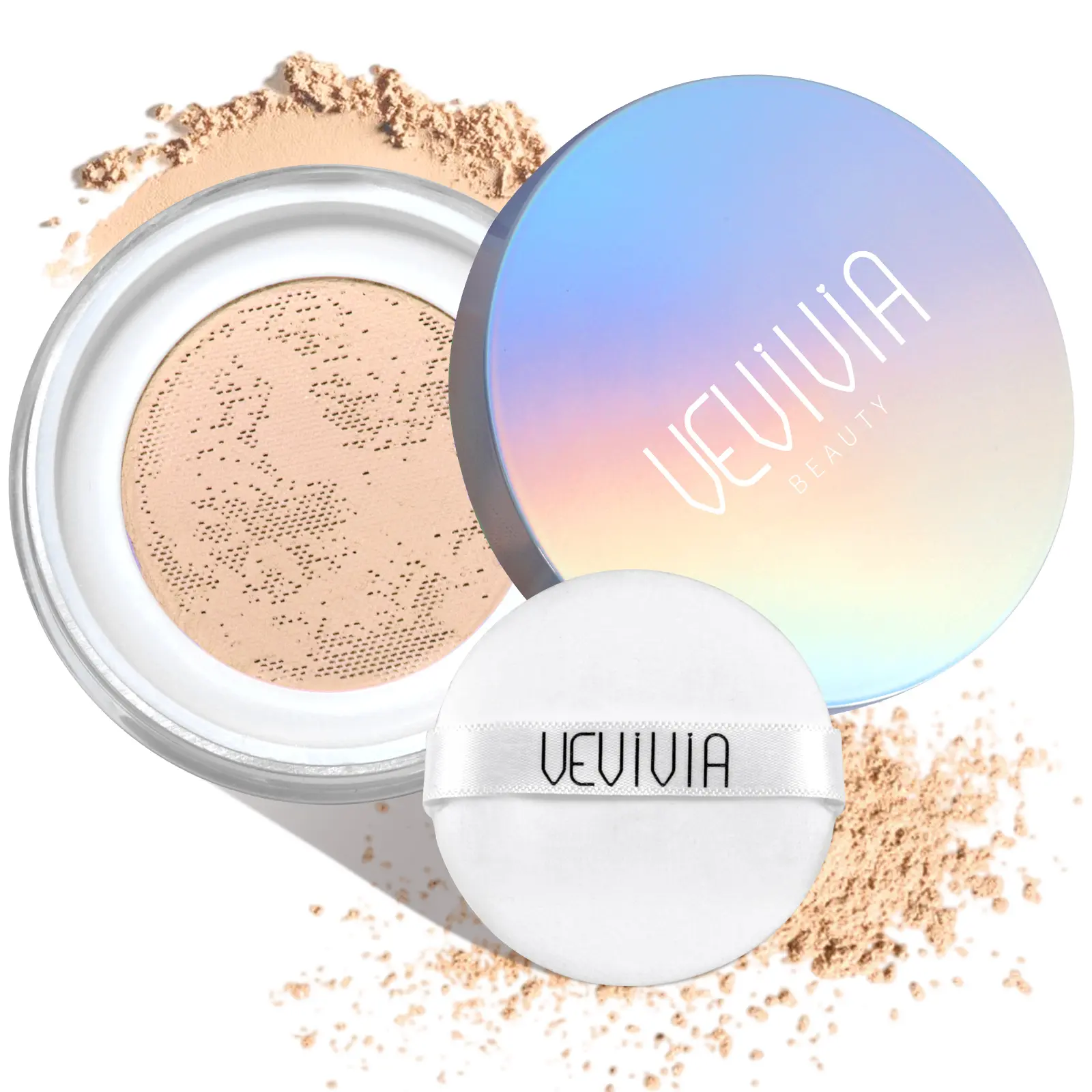 Vevivia Setting Powder - Creaseless Face Powder, Long Lasting Loose Powder Makeup with Blurring & Natural Finish, Shine Control, Up to 24 Hrs Wear, Universal Translucent Formula for All Skin Tones