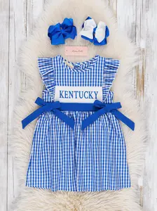 Kentucky Smocked Gingham Dress