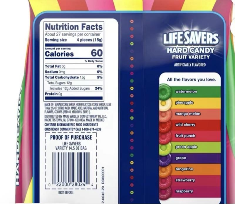 Hard Candy Fruit Variety Sharing Size 14.5 oz 108 Ct Individually Wrapped Artificially Flavored