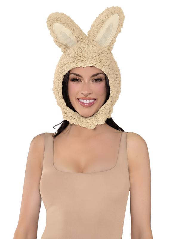 Leg Avenue Little Monster Costume Hood - Lightweight Plush Headwear with Tall Ears & Velcro Closure for Halloween Costumes