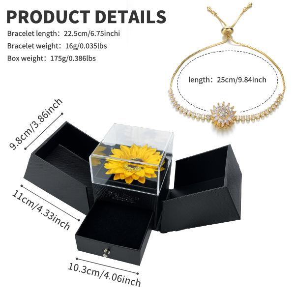 Artificial Sunflower Gifts for Women Her Daughter Girlfriend Wife Mom Friends Sisters Aunt, You are My Sunshine Necklace with Gift Box for Birthday Wedding Mother's Day Xmas Present