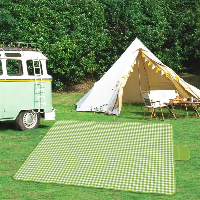 Beach Camping Grass Lawn Park Outdoor Accessories, Extra Large Gingham Picnic Mat Waterproof Foldable Blanket, Perfect Cute Couple Gift & Wedding Registry Item trending product