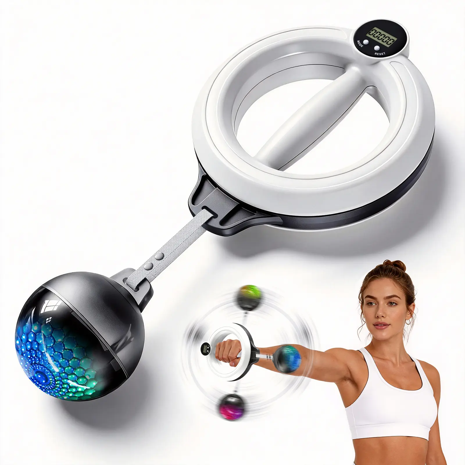 Merach 360° Rotating Wrist & Forearm Trainer for Men and Women, Upper Body Strength Tool for Arms, Shoulders & Chest, Portable Home and Gym Fitness Equipment Summervibes