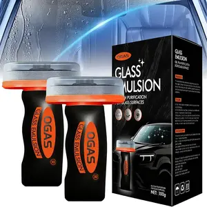 OGAS Car Handheld Oil Film Removal Paste, forremoving oil film from car windshields and windows, improves windshield clarity, ensuressafe driving, compact, portable, and quick stain removal.
