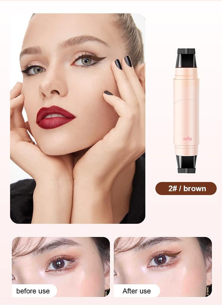 Rotating Eyeliner Stamp & Pen – Dual-Ended Quick-Dry, Long-Lasting Waterproof Liquid Liner for Effortless Winged Eye Looks.