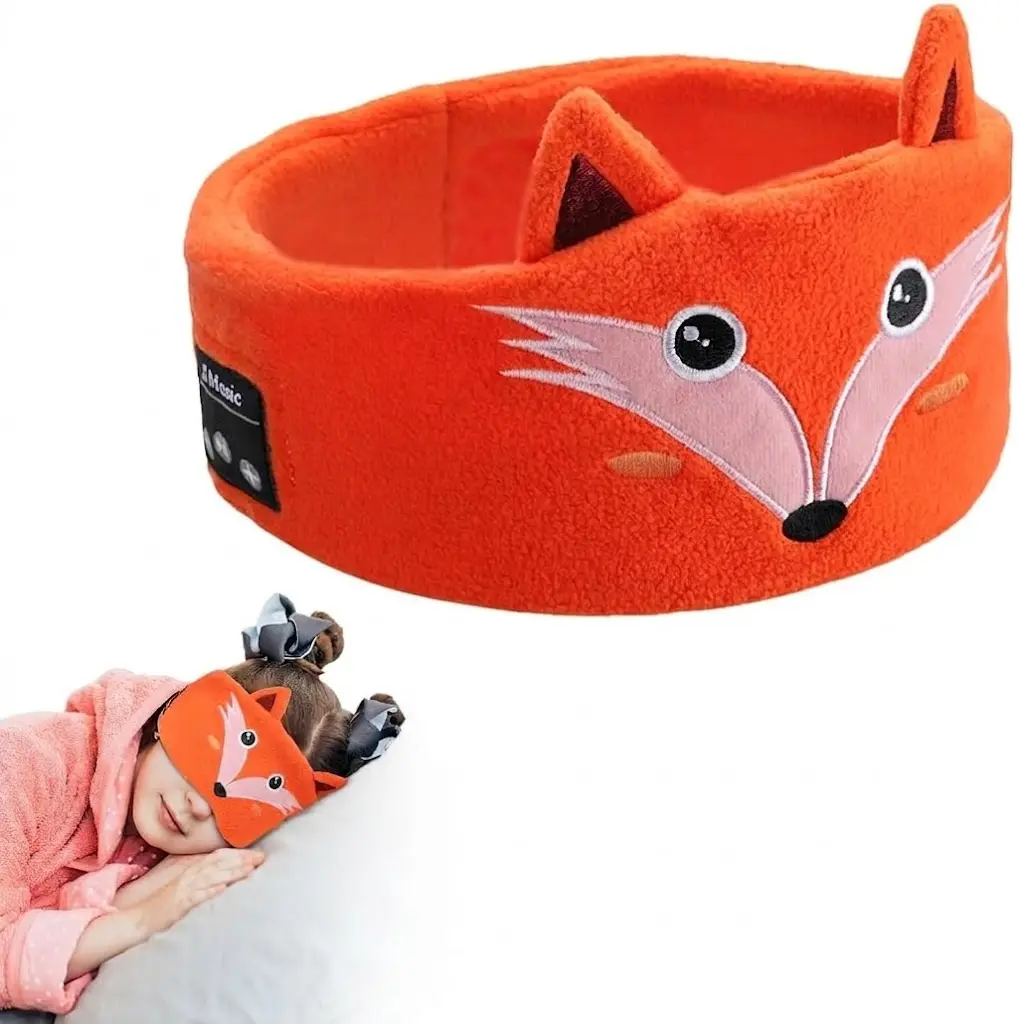 Kids Wireless Over-Ear Headset - Wireless Headphones for School Party Gifts, Thin Speakers, Super Soft Fleece Headband, Soft Fabric, Volume Limited, Reliable Quality, Portable Home & Festive Party Supply