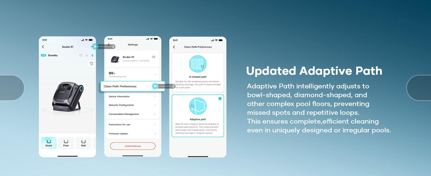 AIPER Scuba X1 Cordless Robotic Pool Cleaner, 6600 GPH High-Power Suction, Horizontal Waterline Scrubbing, Upgraded Cross Pattern Smart Navigation, Ideal for Inground Pools up to 2,150 sq.ft