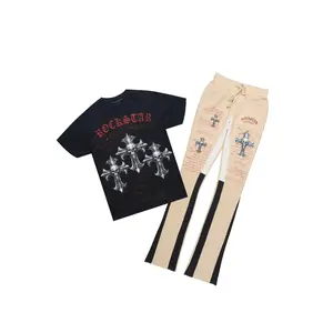 Bowman Black/Beige T-Shirt/Relaxed Track Set