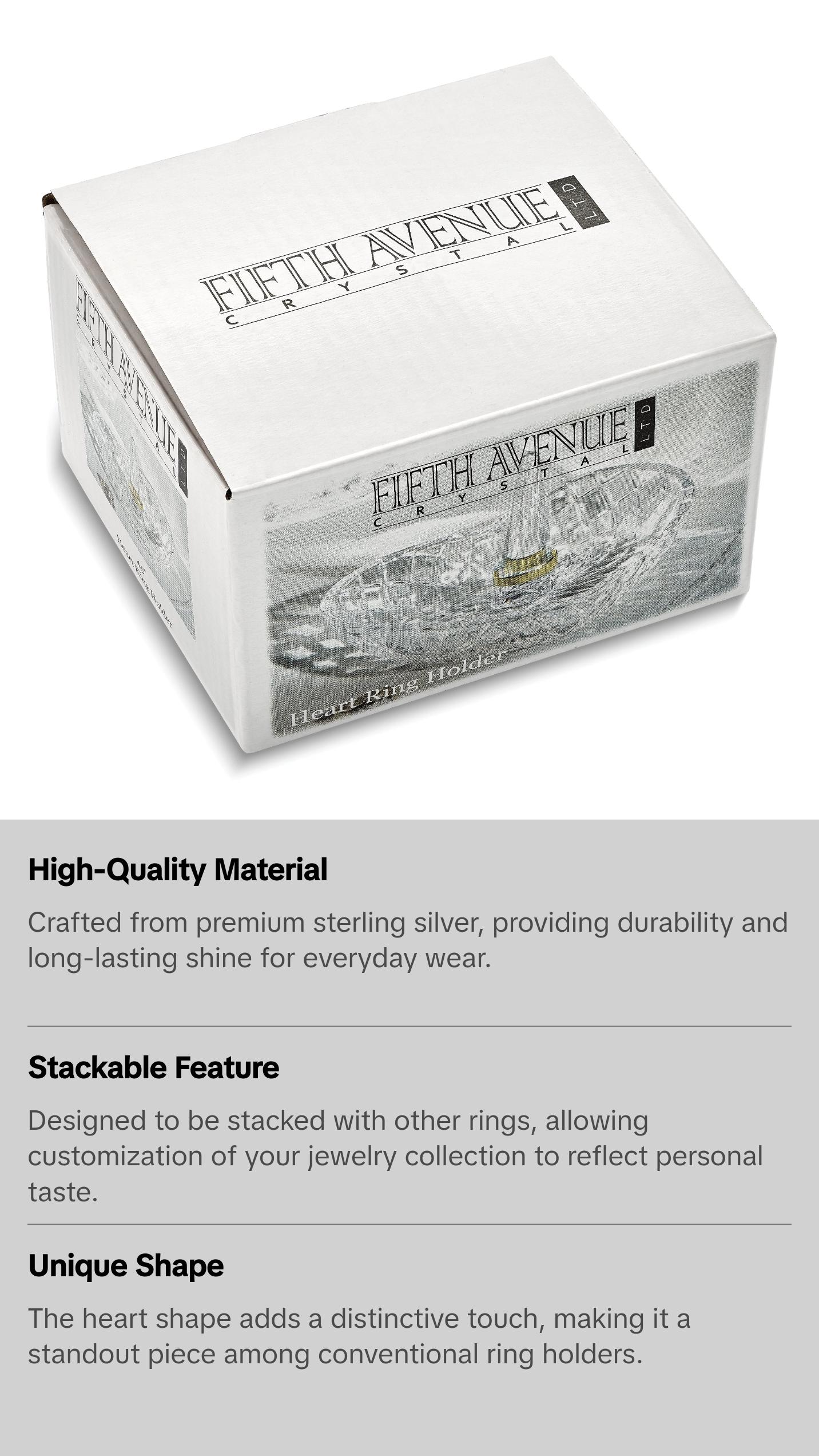 Heart Shape Glass Ring Holder - Default Organizer for Boxes