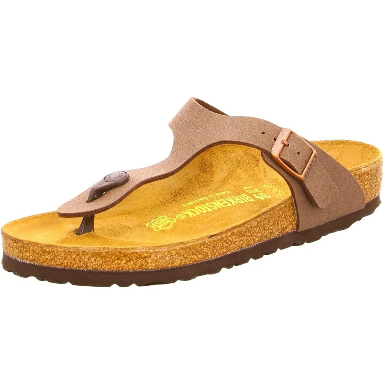 Women's Birkenstock Gizeh Classic Toe Thong Sandal - Soft Footbed, Casual Style, Metal Buckle, Natural Leather, Model 1005048