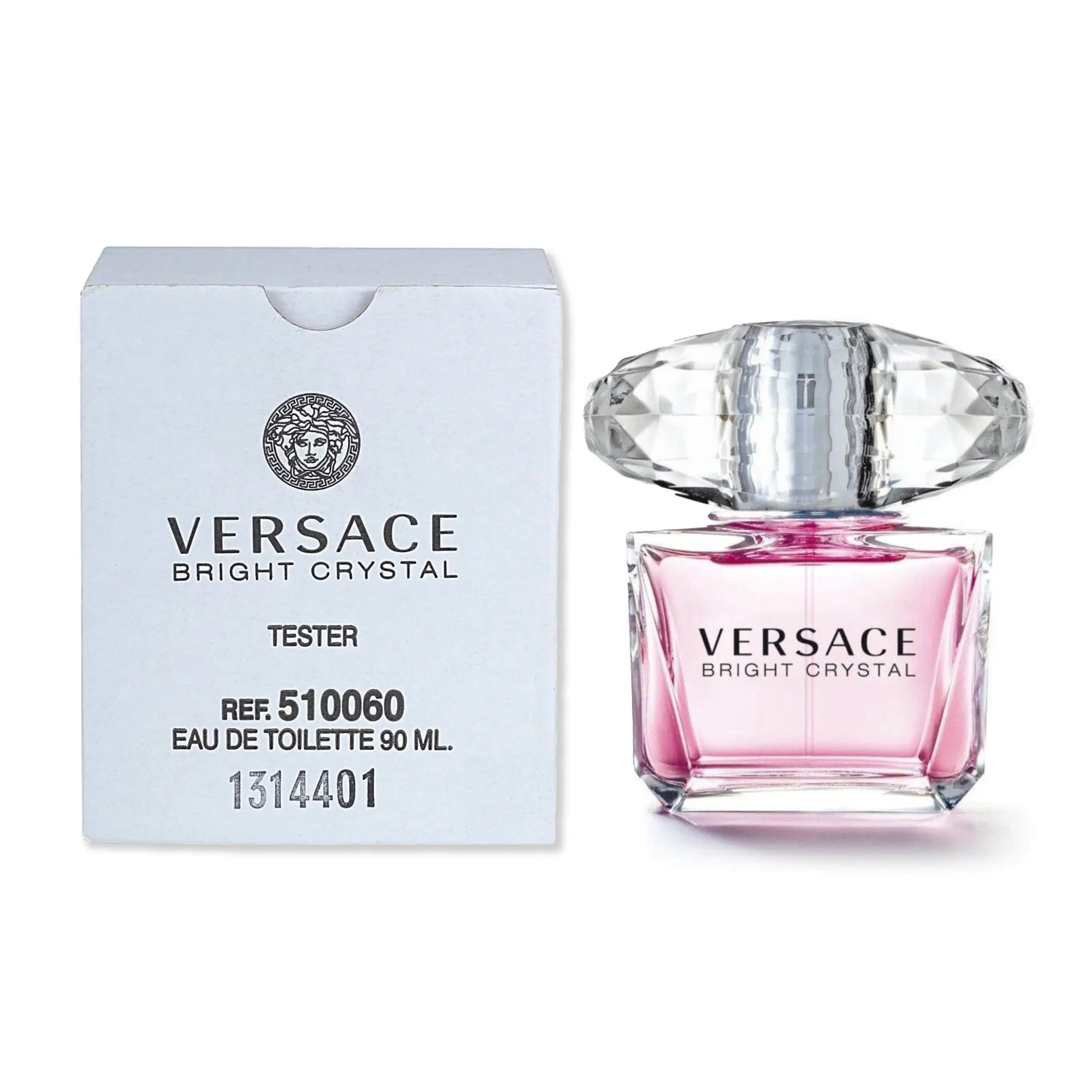 Versace Bright Crystal Eau de Toilette 3 Oz Women's Tester Perfume - Long Lasting Fruity Floral Fragrance with Yuzu & Lotus Notes, Elegant Floral Women Perfumes for Cosmetic Use