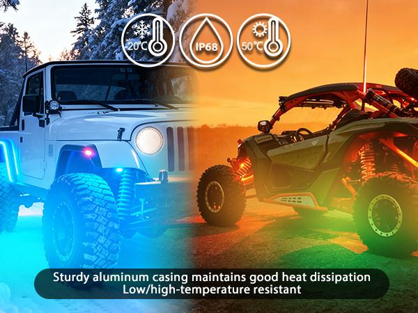 Nilight RGB LED Rock Lights Kit 10 Pods Underglow Multicolor Neon Pod with Remote & Bluetooth App Control DIY Flashing Music Mode Wheel Well Light for Truck ATV UTV RZR SUV  dealsforyoudays