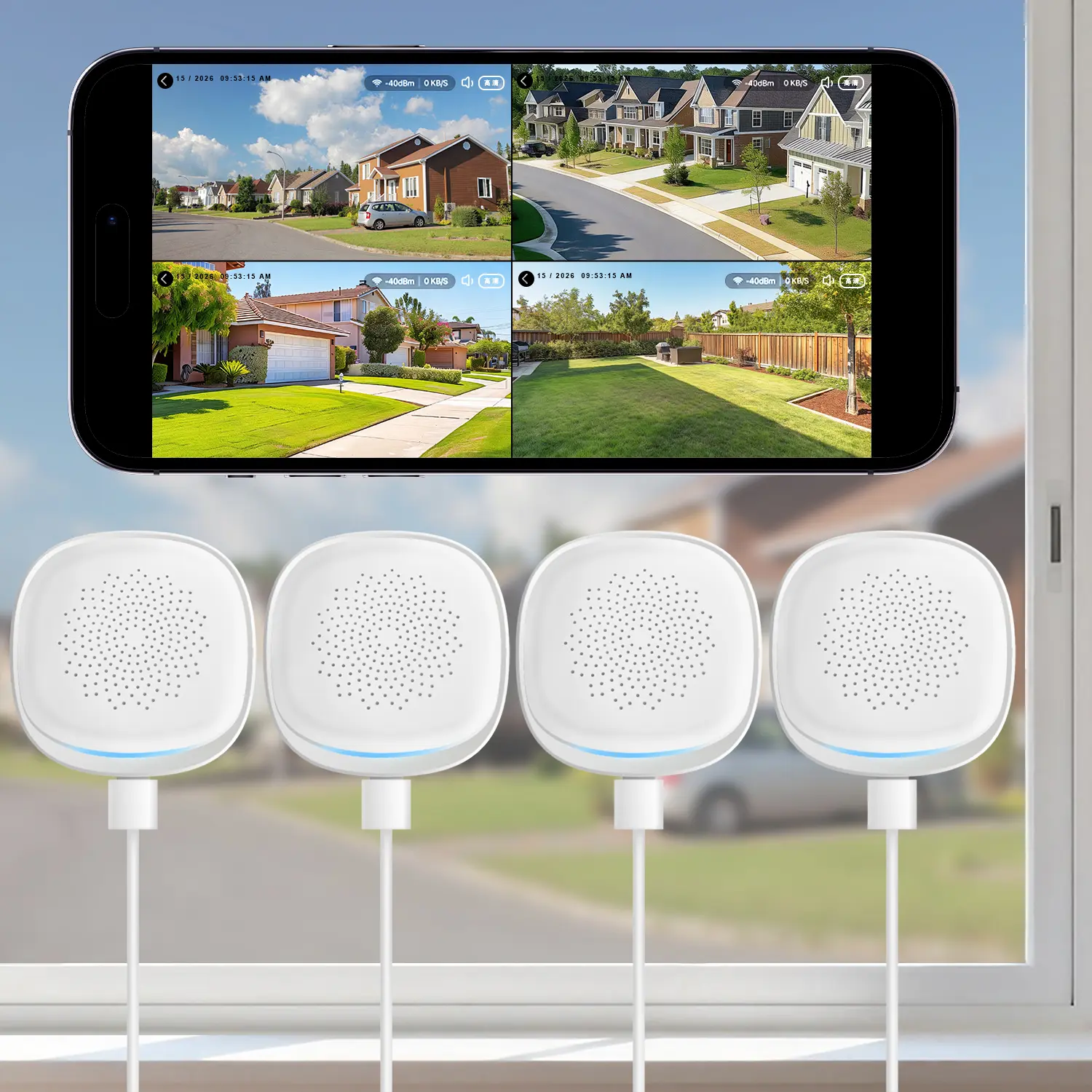 3MP 2K Window Camera,2.4GHz & 5GHz WiFi Indoor Cameras for Home Security with ChroMax Al Color Night Vision,Person & Motion Detection,24/7 Recording,Easy & Quick Install