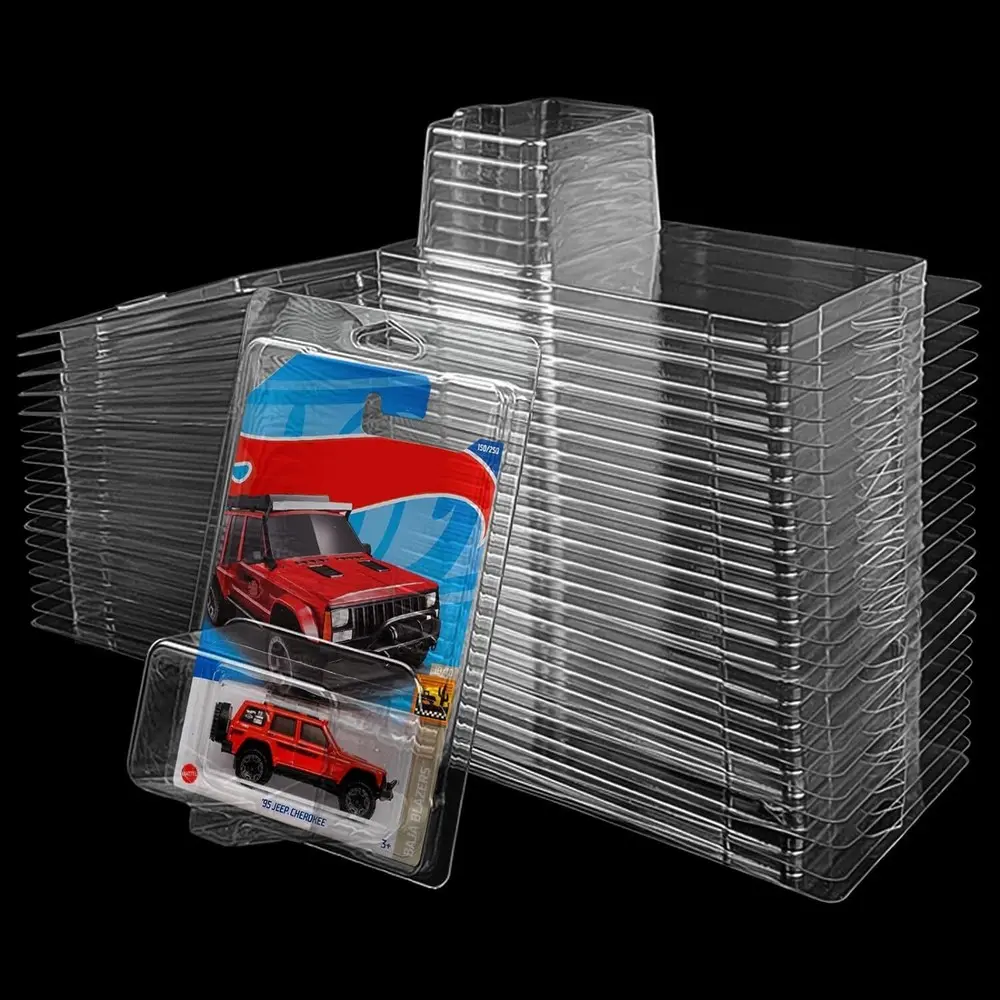 1:64 Scale Plastic Diecast Car Collectible Display Case Organizer (10/12-Pack) - Stackable Protector Boxes, Space-Saving Design, US Fast Ship