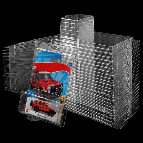 1:64 Scale Plastic Diecast Car Collectible Display Case Organizer (10/12-Pack) - Stackable Protector Boxes, Space-Saving Design, US Fast Ship