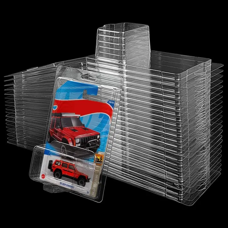1:64 Scale Plastic Diecast Car Collectible Display Case Organizer (10/12-Pack) - Stackable Protector Boxes, Space-Saving Design, US Fast Ship