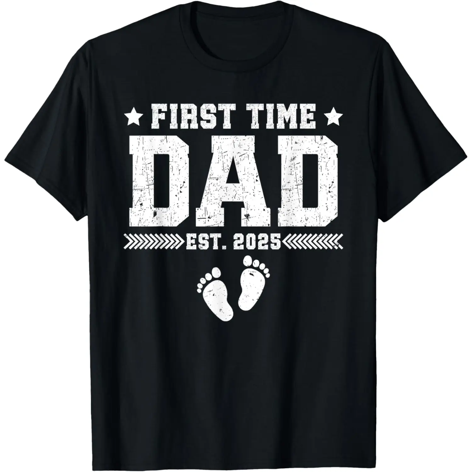 Cotton short sleeves First Father's Day FIRST TIME DAD EST. 2025 Dad-to-be T-Shirt