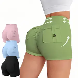 Women's Plain High Waist Skinny Sports Shorts, Gym Shorts, Sporty Wide-Waistband High-Stretch Shorts, Skinny Workout Shorts, Ladies' Sportswear for Indoor Outdoor Wear