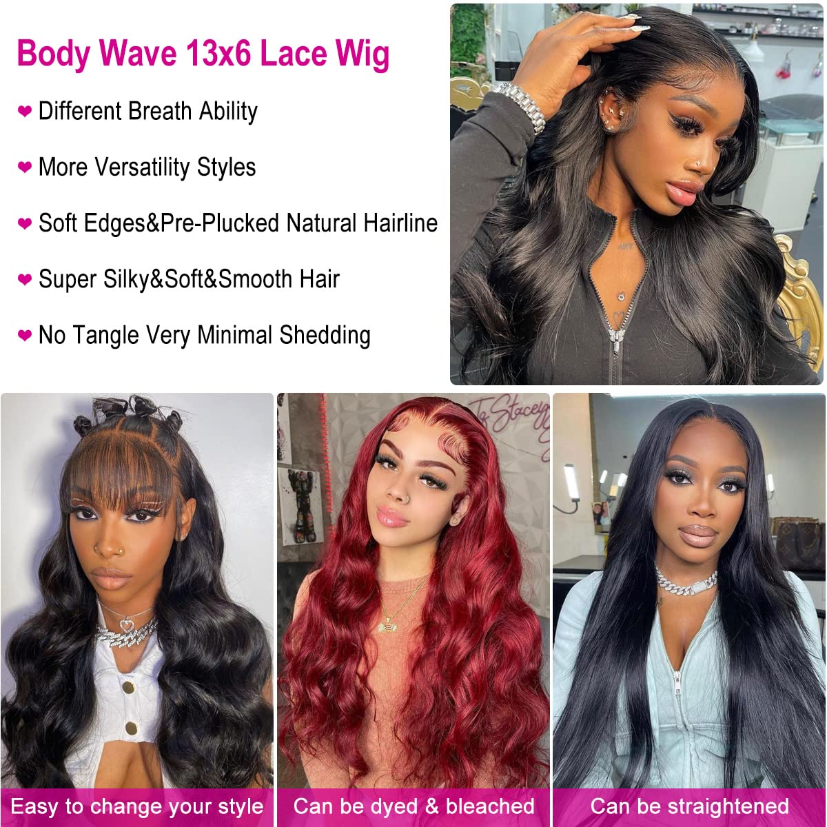 MYLOCKME Body Wave 34 36 Inch 13x6 13X4 HD Transparent Lace Front Wigs Human Hair Pre Plucked Brazilian Body Wave Lace Front Wigs 180 Density Human Hair Wig TikTokShopBlackFriday