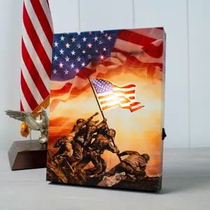 Home of the Brave 8x6 Lighted Tabletop Canvas
