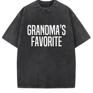 Grandma's Favorite Unisex-Adults Black Vacation Letter Print T-Shirt - Family Favorites Gifts & More