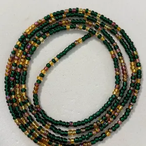 Green Goddess Tie on waist beads Green Goddess Tie on waist beads