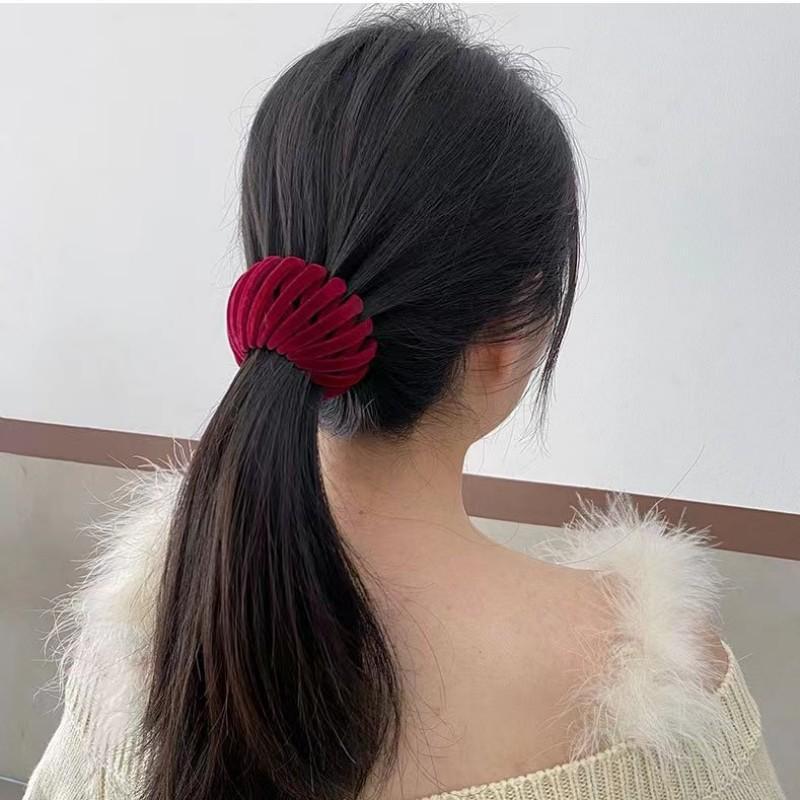 Bohemian Style Bird Nest Magic Hair Clips Set, Elegant Hollow-Out Round Plastic Hair Bun Accessories for Women, with Wedding Festival Hair Decor