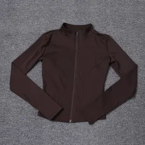 Chaqueta deportiva para mujer, camisa de manga larga, abrigo de entrenamiento, ropa de entrenamiento de gimnasia, ropa deportiva de Yoga
