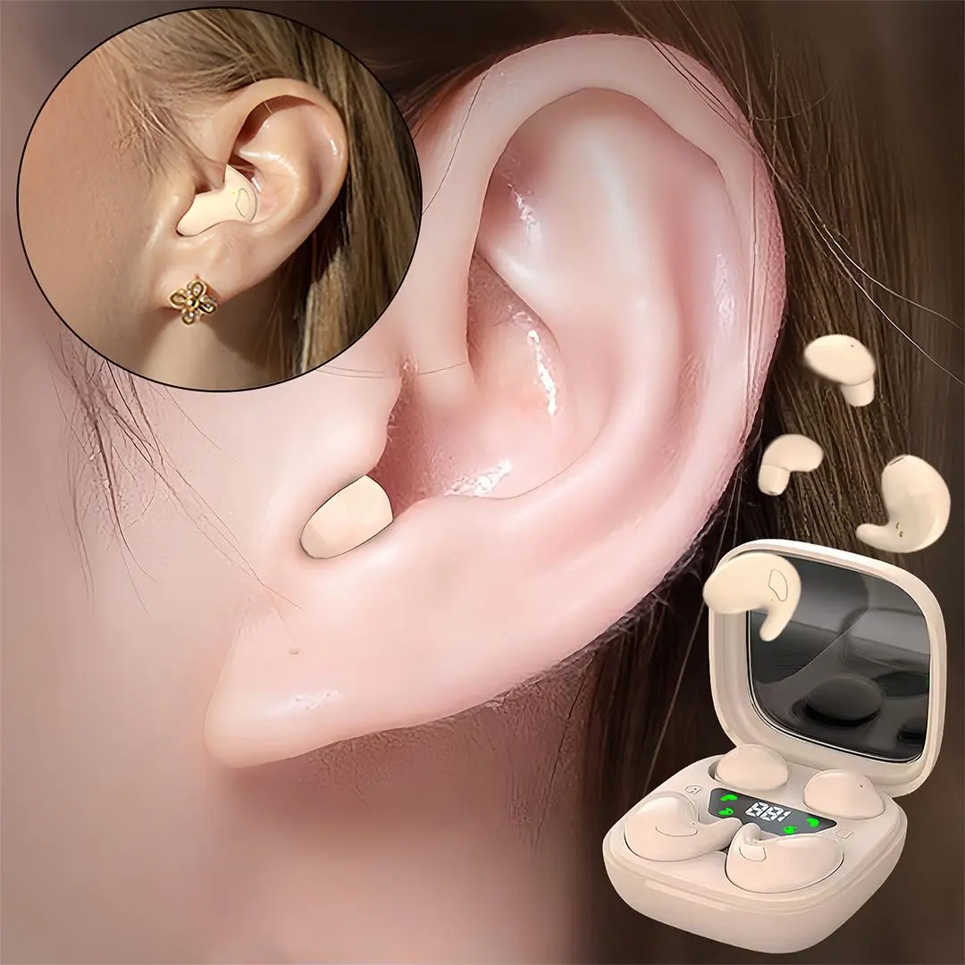 Wireless Headphones, In-ear Design Noise Cancelling Headphones with Digital Display, Bluetooth-compatible Gaming Headset for Running, Exercising, Wireless Earbuds Headset, In Ear Earphones