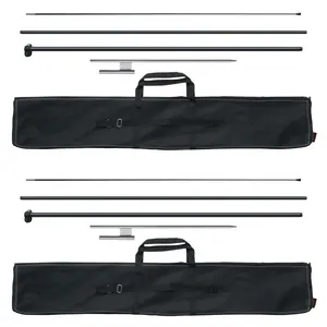 VEVOR Feather Flag Pole Kit,  , 2 Packs Swooper Flag Pole 12.7 ft, Sign Flag Poles for Business Advertising Flags Outdoor, with Ground Stakes and A Carrying Bag (Flag Not Included) Aluminum Banner