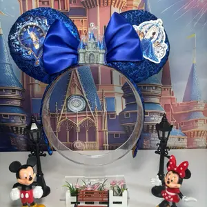 Princess Ears, mouse Ears, Princess headband, Cosplay headband,  Shiny Bows Mouse Ears Glitter Party Princess Decoration Cosplay Costume Mouse Ears Headband
