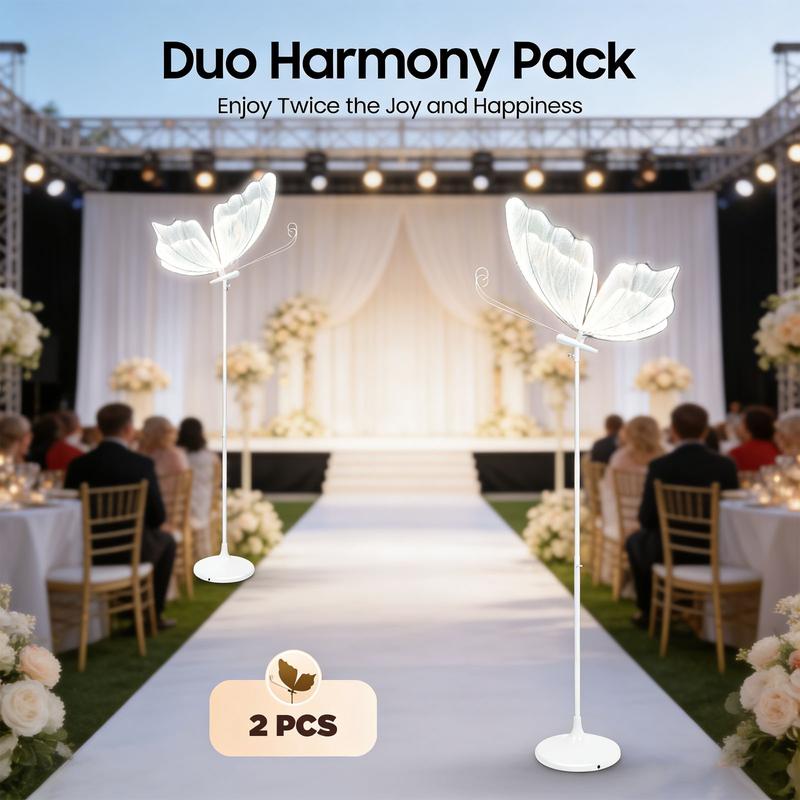 Two Pack 48W LED Butterfly Wedding Path Lights Indoor Floor Decor valentine gifts