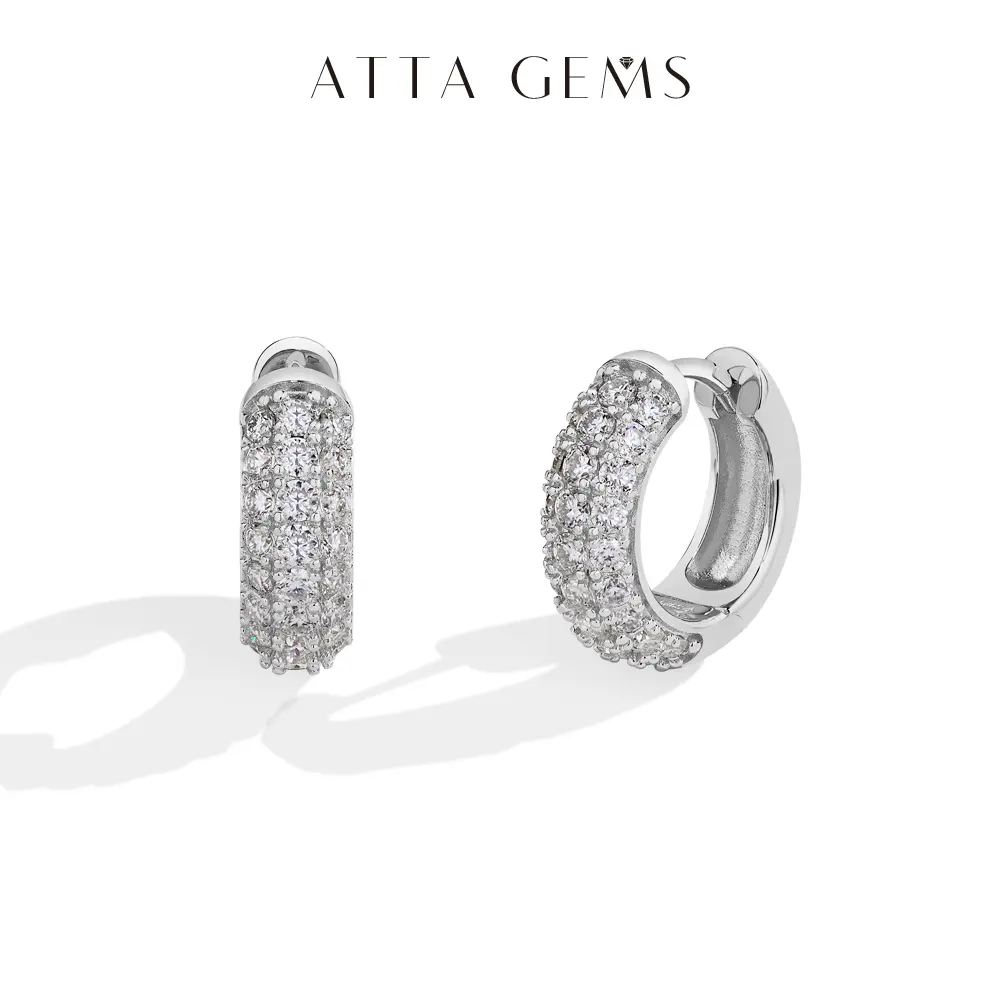 ATTAGEMS Classic D VVS1 Color Lab-Created Moissanite Stud Earrings for Women Men 925 Sterling Silver Earrings Daily Wear Birthday Sparkling Fine Jewelry E063, Men's Earrings summerwins