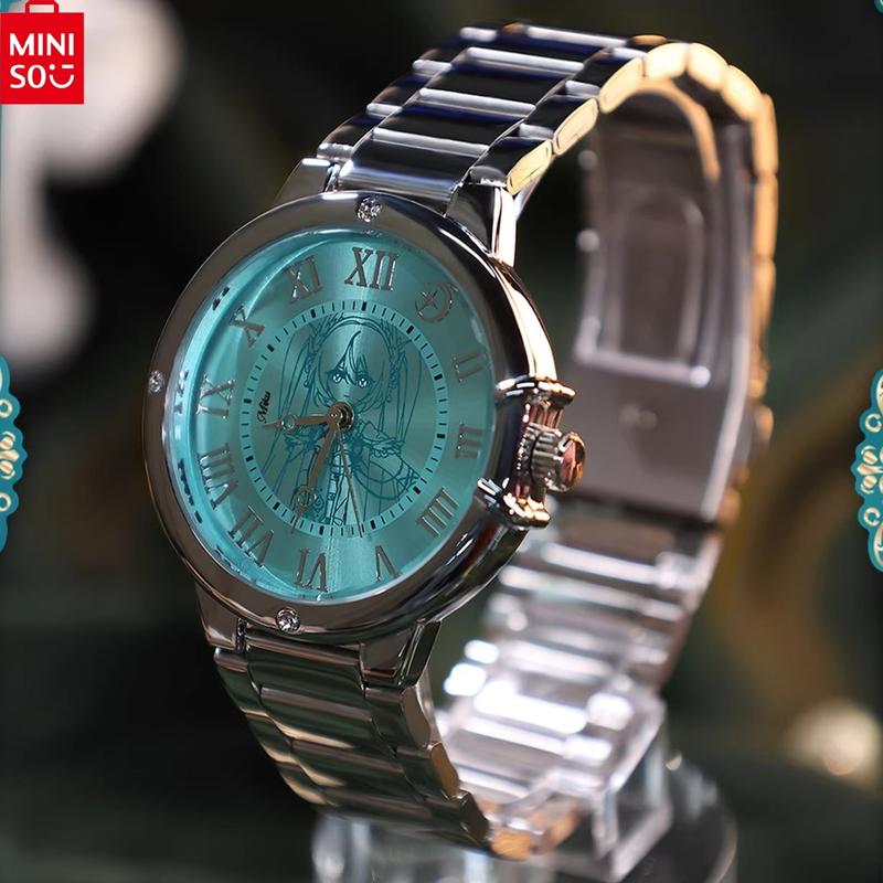 MINISO Hatsune Miku Star Moon Knight Series - Surprise Blind Box Wristwatch, Cute Anime Peripheral Collectible Birthday Gift